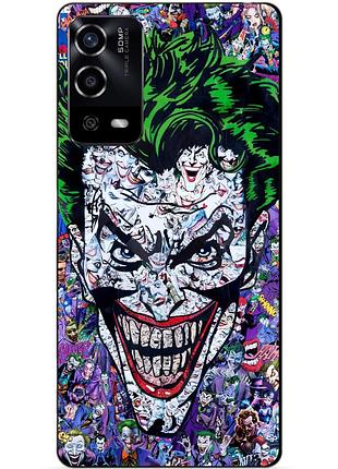 Силиконовый чехол бампер для oppo a55 с рисунком джокер joker
