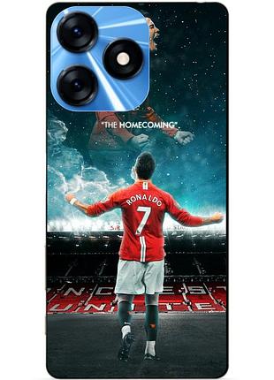 Силіконовий чохол бампер для tecno spark 10 з малюнком роналдо мю ronaldo