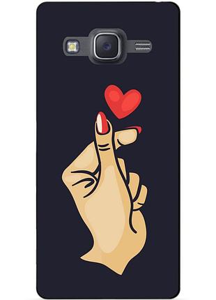 Силиконовый чехол бампер с рисунком для samsung galaxy j7 j700 знак любви