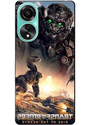 Силиконовый чехол бампер для oppo a78 с рисунком эйплинк звероботы трансформеры transformers