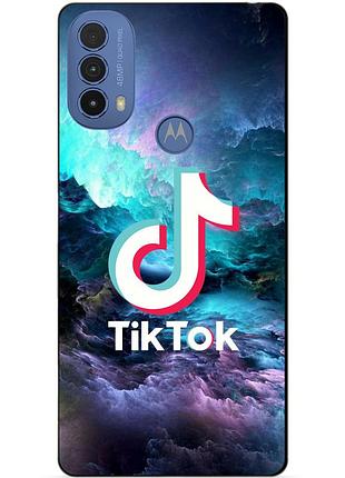 Силиконовый чехол бампер для motorola moto e20 с рисунком tik tok тик ток