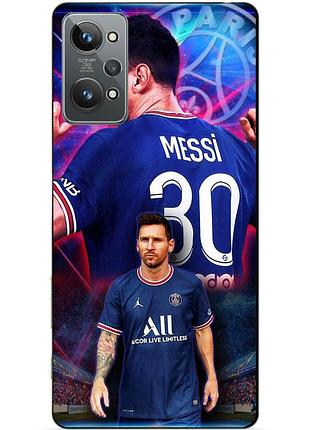 Силиконовый чехол бампер для realme gt2 с рисунком месси псж messi