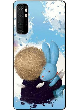 Силіконовий бампер чохол для xiaomi mi note 10 lite з малюнком гапчинська зайчик