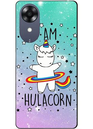 Силиконовый чехол бампер для oppo a17k с рисунком единорог пони