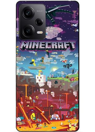 Силиконовый чехол бампер для xiaomi redmi note 12 pro 5g игра minecraft майнкрафт