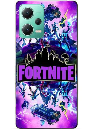 Силиконовый чехол бампер для xiaomi redmi note 12 5g с рисунком fortnite marvel фортнайт марвел