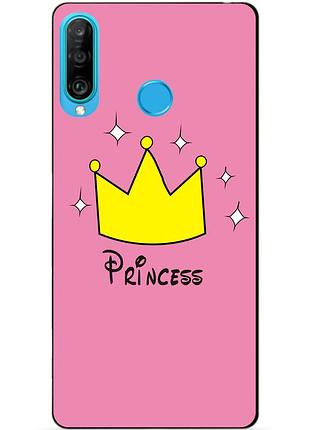 Силиконовый бампер чехол для huawei p30 lite с рисунком princess