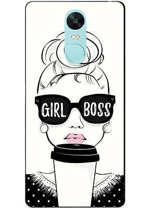 Силіконовий чохол для xiaomi redmi note 4x з малюнком girl boss