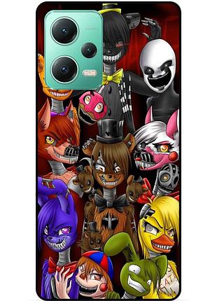 Силиконовый бампер чехол для xiaomi redmi note 12 5g с рисунком freddy аниматроники фредди