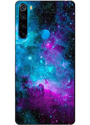 Чехол силиконовый для xiaomi redmi note 8 с рисунком галактика