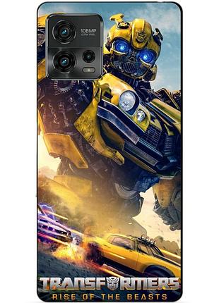 Силиконовый чехол бампер для motorola moto g72 с рисунком bumblebee бамблби трансформеры