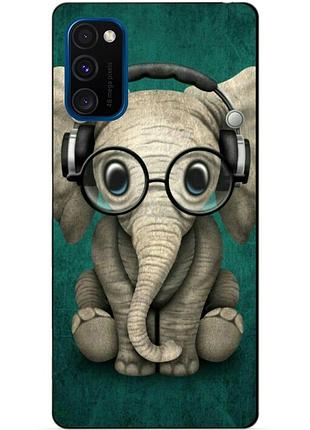 Силиконовый бампер чехол для samsung m30s 2019 galaxy m307f с рисунком слоник