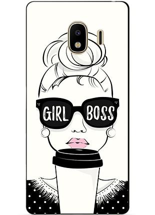 Силіконовий бампер чохол для samsung j4 galaxy j400 з малюнком girl boss