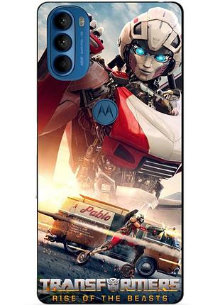 Силіконовий чохол бампер для motorola moto g41 з малюнком арсі трансформери