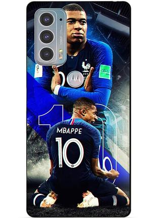 Силиконовый бампер чехол для motorola edge 20 с рисунком mbappe франция мбаппе