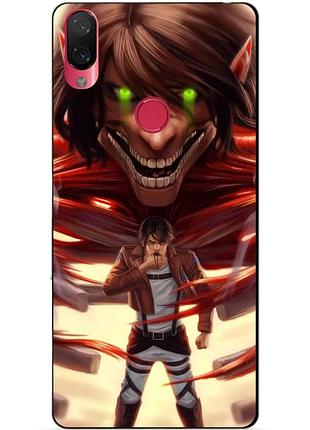 Силиконовый бампер чехол для xiaomi mi play с аниме attack on titan