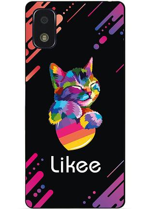 Силиконовый чехол бампер для zte blade l210 с рисунком likee лайки
