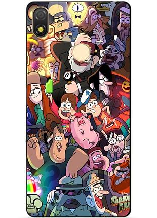 Силіконовий бампер чохол для tecno pop 3 з малюнком гравити фолз