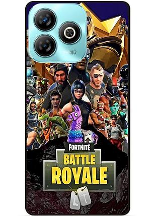 Чехол силиконовый бампер для zte blade a75 с рисунком фортнайт fortnite