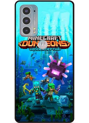 Силіконовий чохол бампер для motorola edge 20 з малюнком майнкрафт minecraft