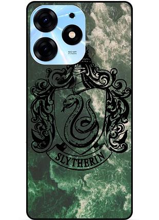 Силиконовый бампер чехол для tecno spark 10 pro с рисунком слизерин slytherin гарри поттер harry potter
