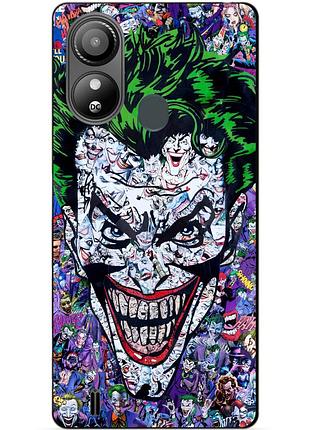 Силиконовый чехол бампер для zte blade l220 с рисунком джокер joker