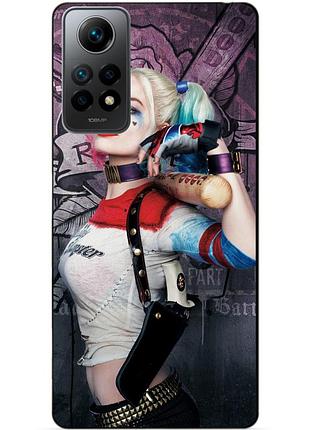Силиконовый бампер чехол для xiaomi redmi note 12 pro с рисунком харли квинн