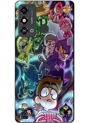 Силиконовый чехол бампер для zte blade a53 аниме 13 карт