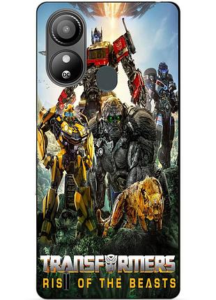Силиконовый чехол бампер для zte blade l220 звероботы трансформеры transformers