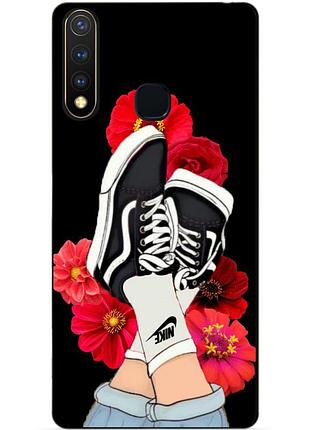 Силіконовий бампер чохол для vivo y19 з малюнком кеди