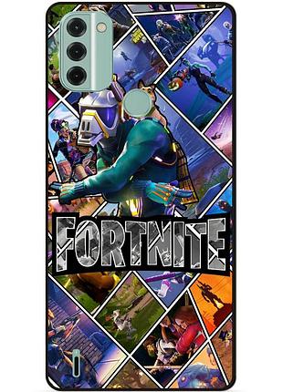 Силиконовый чехол бампер для nokia c31 с картинкой фортнайт fortnite