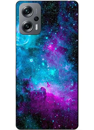Силиконовый бампер чехол для xiaomi poco x4 gt с рисунком галактика