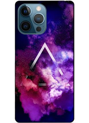 Силиконовый чехол бампер для iphone 13 pro max с рисунком космос галактика