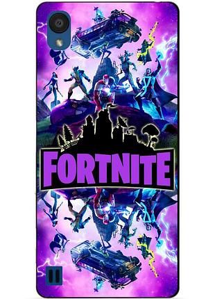 Силиконовый бампер чехол для zte blade a5 2019 с рисунком fortnite marvel