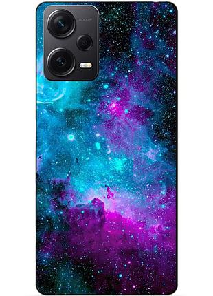 Силиконовый бампер чехол для xiaomi redmi note 12 pro plus с рисунком галактика