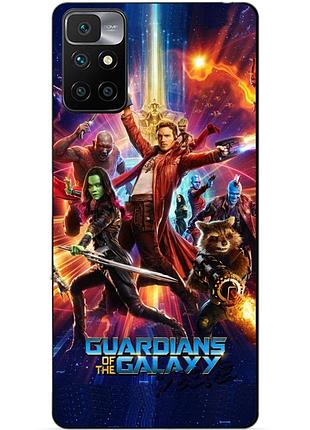 Силиконовый бампер чехол для xiaomi redmi 10 с картинкой стражи галактики