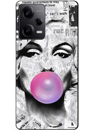 Силіконовий чохол бампер для xiaomi redmi note 12 pro 5g з малюнком мерілін монро marilyn monroe