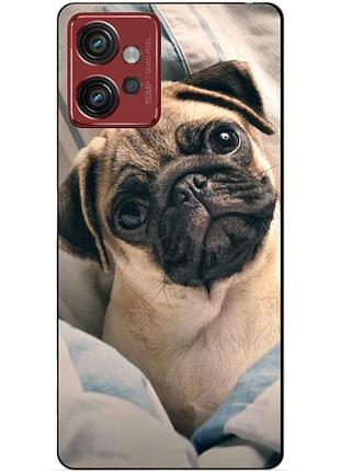 Силіконовий чохол бампер для motorola moto g32 з малюнком фото мопс