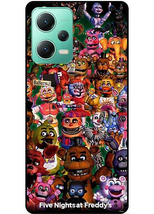 Силіконовий бампер чохол для xiaomi redmi note 12 5g з малюнком аніматроніки freddy фредді