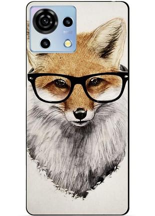Силіконовий чохол бампер для zte blade v50 vita з малюнком лиса