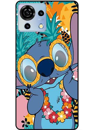 Чехол силиконовый бампер для zte blade v50 vita с рисунком стич stitch