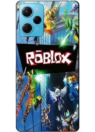 Силиконовый чехол бампер для xiaomi redmi note 12 pro speed edition с картинкой roblox роблокс