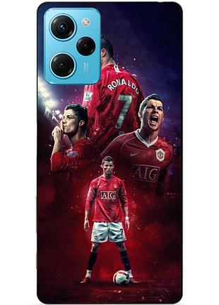 Силиконовый чехол бампер для xiaomi redmi note 12 pro speed edition с рисунком ronaldo mu роналдо