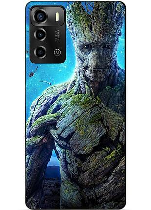 Силиконовый бампер чехол для zte blade a72 грут стражи галактики groot