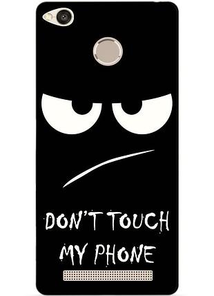 Силіконовий чохол бампер для xiaomi redmi 3s 3 pro з малюнком dont touch