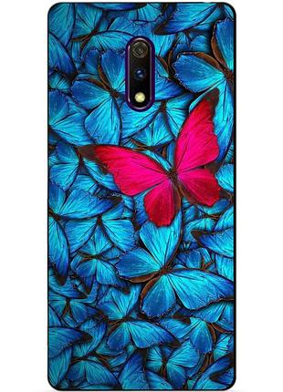 Силиконовый чехол бампер для realme x с рисунком бабочки