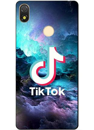 Силіконовий бампер чохол для tecno pop 3 з малюнком tik tok