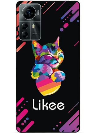 Силиконовый чехол бампер для zte blade a72s с рисунком likee лайки