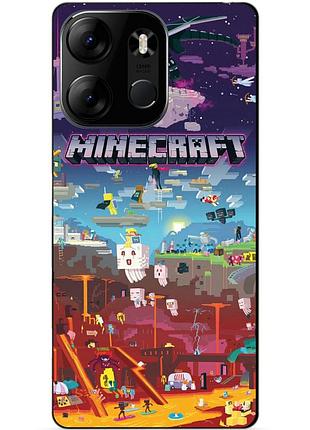 Силіконовий бампер чохол для tecno spark go 2023 гра minecraft майнкрафт