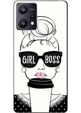 Силиконовый чехол бампер для realme 9 / 9 pro plus с рисунком girl boss